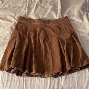 Brown High Rise Hollister Pleated Skirt